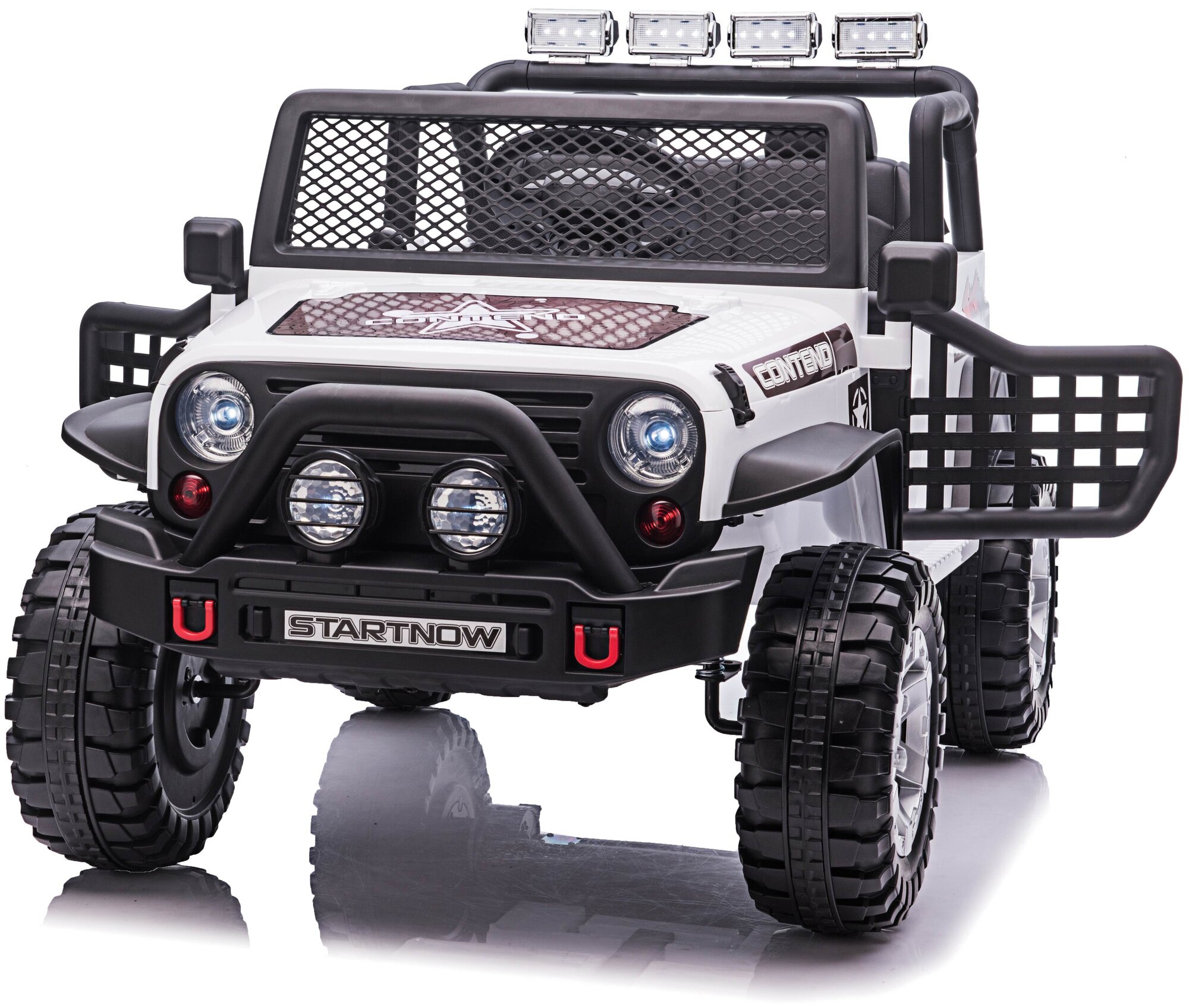 XMX Детский электромобиль джип XMX с полным приводом (белый, EVA, 12V) - XMX618-4WD-WHITE