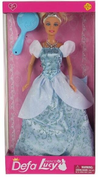 Кукла с аксессуарами Defa Lucy Сказочная принцесса в голубом наряде, 29 см.