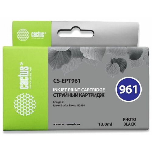 Картридж T0961 Photo Black для принтера Эпсон, Epson Stylus Photo R 2880 струйный картридж t0963 magenta для принтера эпсон epson stylus photo r2880