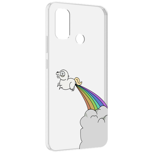 Чехол MyPads летающее-пони детский для UleFone Note 10P / Note 10 задняя-панель-накладка-бампер