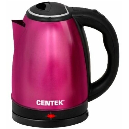 Чайник электрический Centek CT-1068, металл, 2 л, 2000 Вт, пурпурный