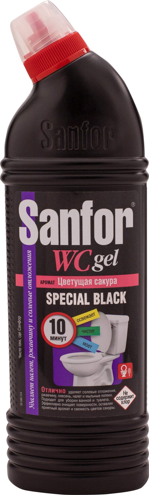 Средство Sanfor WС Гель 750 г speсial black - фотография № 6