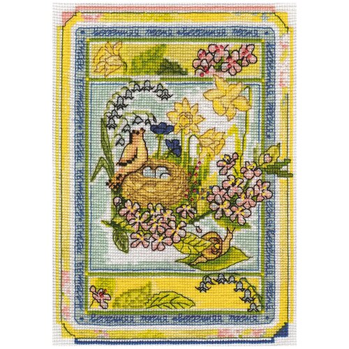 Klart Набор для вышивания Времена года Весна (8-099), разноцветный, 21 х 16 см