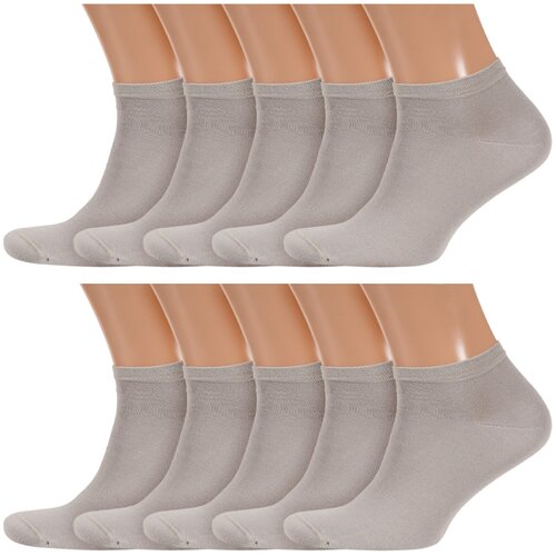 фото Комплект из 10 пар мужских носков rusocks (орудьевский трикотаж) темно-бежевые, размер 29