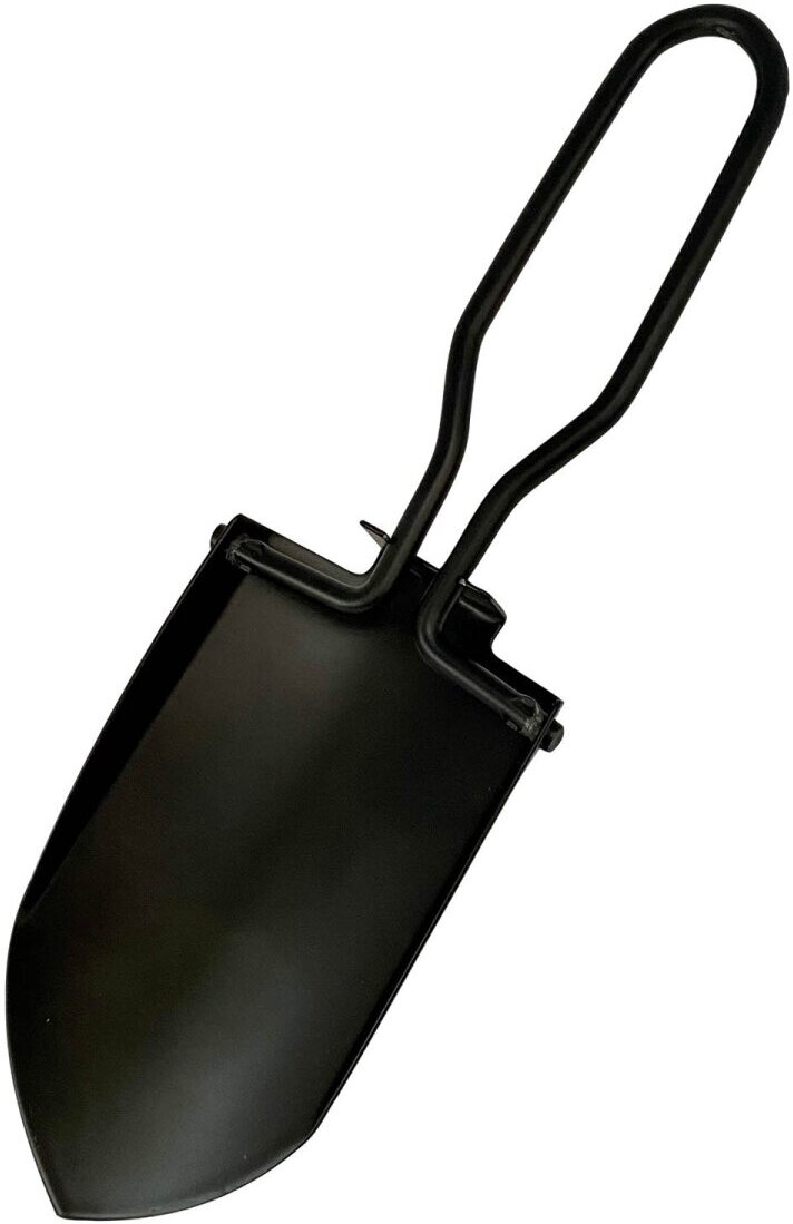 Сверхкомпактная саперная складная лопата-совок в чехле (черная)