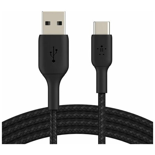 Кабель Belkin BOOST CHARGE™ USB-A — USB-C в оплетке, 2 м, черный