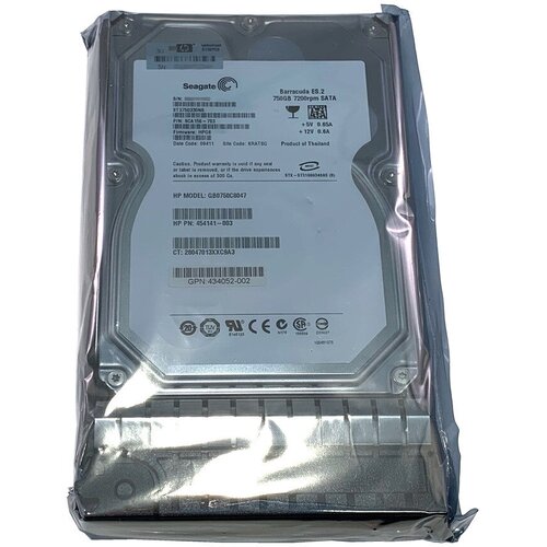 Жесткие диски HP Жесткий диск HP SATA 750GB 72K 35 для MSA2 481275-001 1811200₽