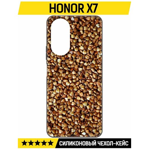 Чехол-накладка Krutoff Soft Case Гречка для Honor X7 черный чехол накладка krutoff soft case туман для honor x7 черный