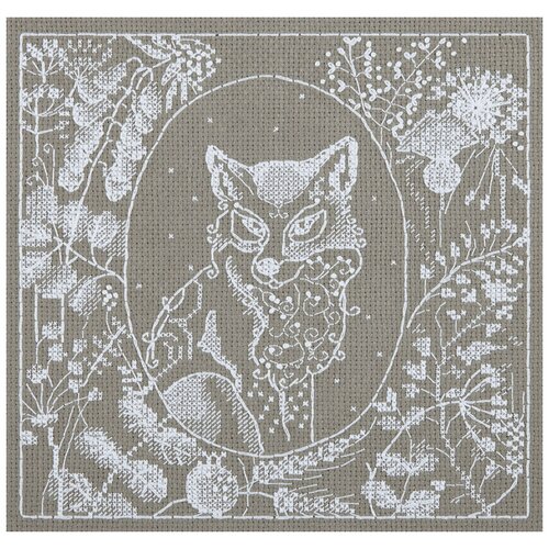фото Набор для вышивания panna "белое кружево. лисица", арт. ж-1950, 16х16,5 см