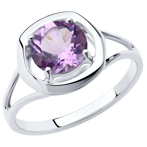 фото Diamant кольцо из серебра с аметистом 94-310-00552-2, размер 19