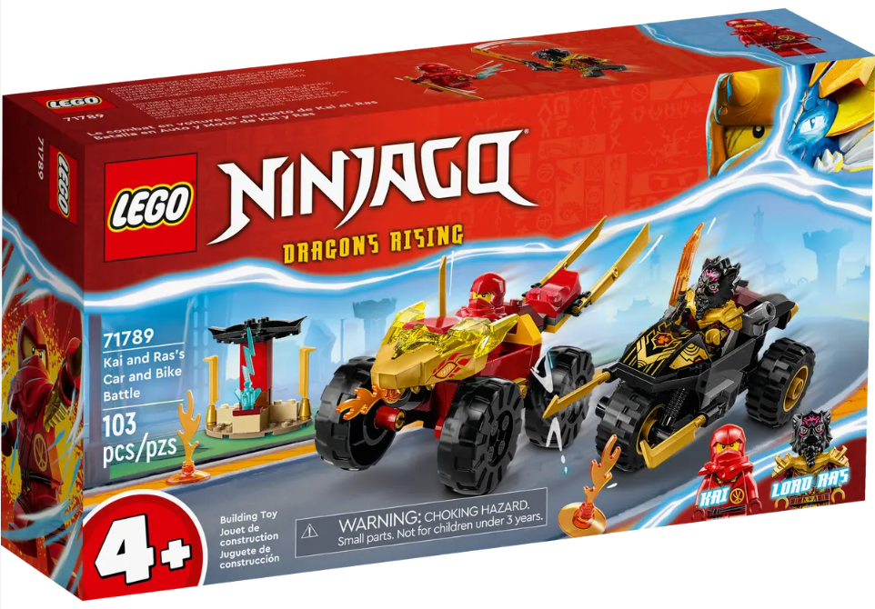 Конструктор LEGO Ninjago 71789 Битва Кая и Раса на машине и велосипеде