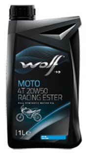 Синтетическое моторное масло Wolf Moto 4T 20W50 Racing Easter