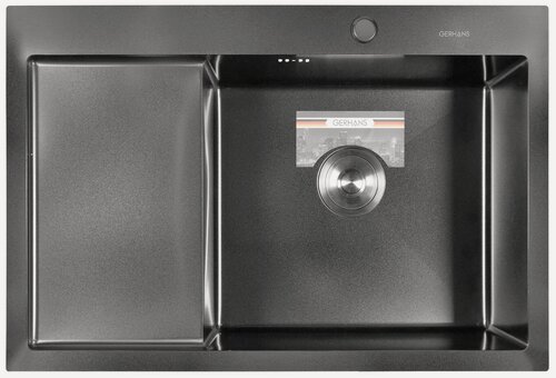 Изображение товара Кухонная мойка из нержавеющей стали Gerhans K37851B-R с PVD покрытием