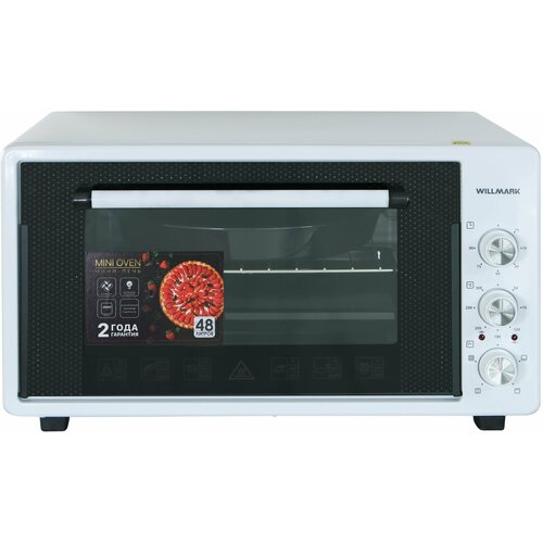 Мини-печь WILLMARK WOF-485W 48л эмал внутр поверх конвекция лампа таймер белая1600Вт 951000₽