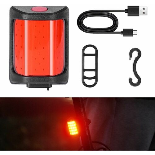 Яркий предупреждающий задний фонарь для велосипеда WEST BIKING YP0701344 - красный
