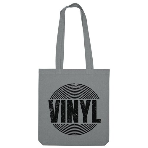 Сумка «VINYL потертая пластинка» (серый)