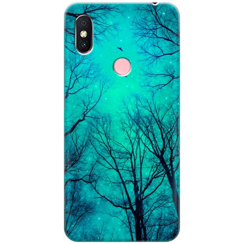 фото Re:pa накладка transparent для xiaomi redmi s2 с принтом "голубое небо в ветках"