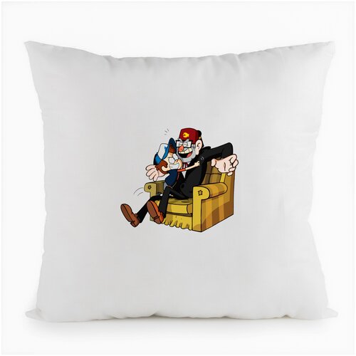 фото Подушка белая coolpodarok мультфильмы.гравити фолз..gravity falls.(мужчина в кресле),белая