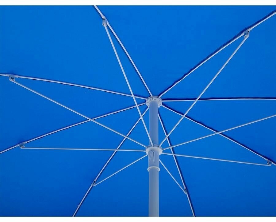 Зонт пляжный "викэнд 32" , d 1,8 м. (диаметр купола), высота 2 м., с регулировкой высоты, оксфорд 200d, синий - фотография № 5
