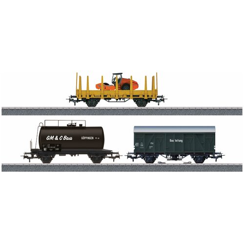 фото Дополнительный набор грузовых вагонов для железной дороги "стройплощадка", арт. 044083 marklin