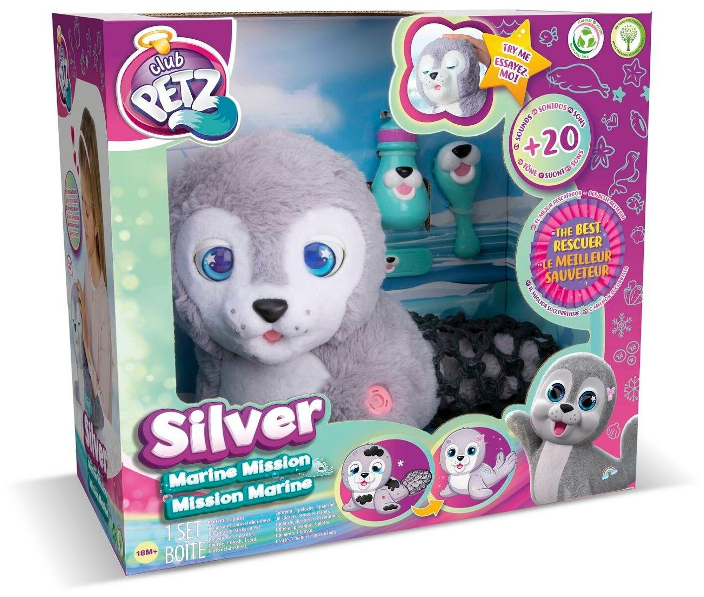 Игрушка интерактивная IMC Toys Club Petz Тюлень Silver