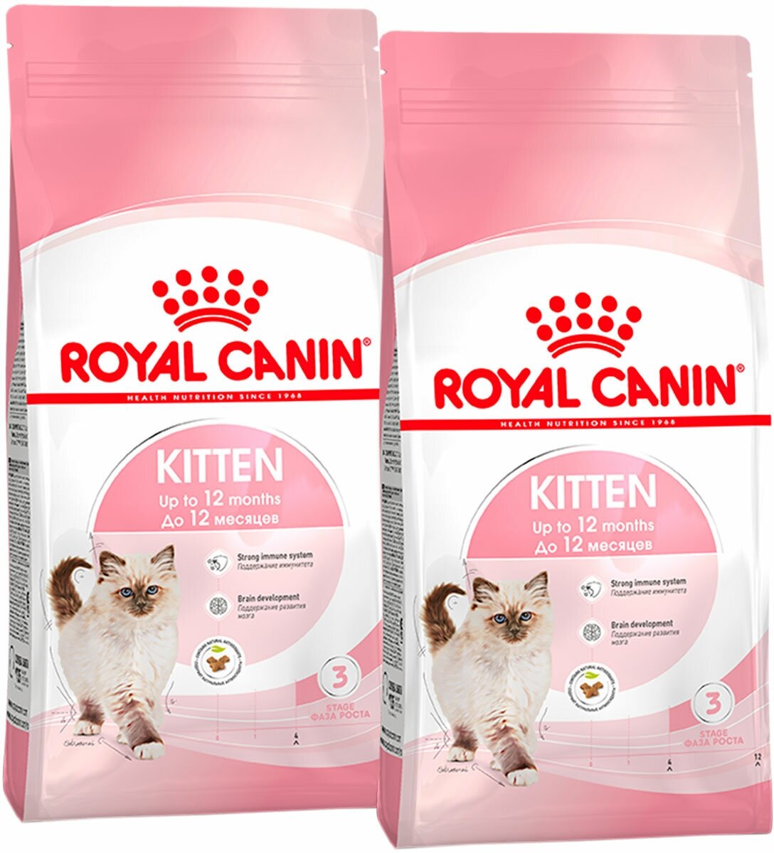 ROYAL CANIN KITTEN 36 для котят (1,2 + 1,2 кг)