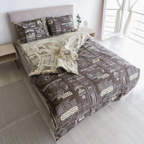 Комплект постельного белья RoomTex евро из бязи 9907-9906