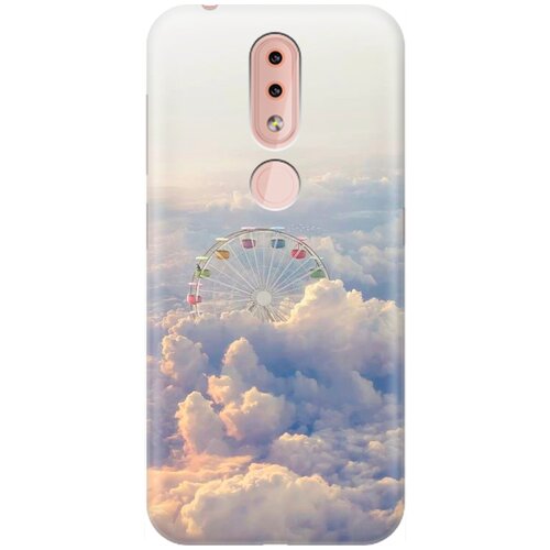 фото Re:pa накладка transparent для nokia 4.2 с принтом "колесо обозрения в облаках"