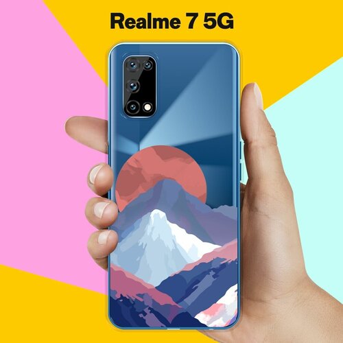 Силиконовый чехол на realme 7 5G Горы / для Реалми 7 5 Джи силиконовый чехол на realme 7 5g довольная лиса для реалми 7 5 джи