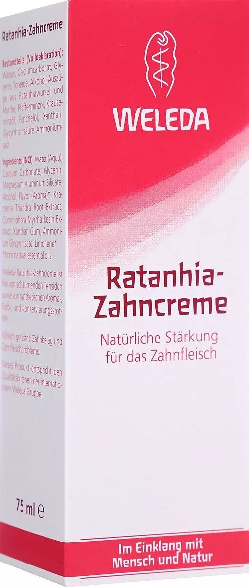 Зубная паста Weleda растительная, Ратания 75 мл - фото №20
