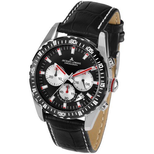 фото Наручные часы jacques lemans sport, серебряный, черный