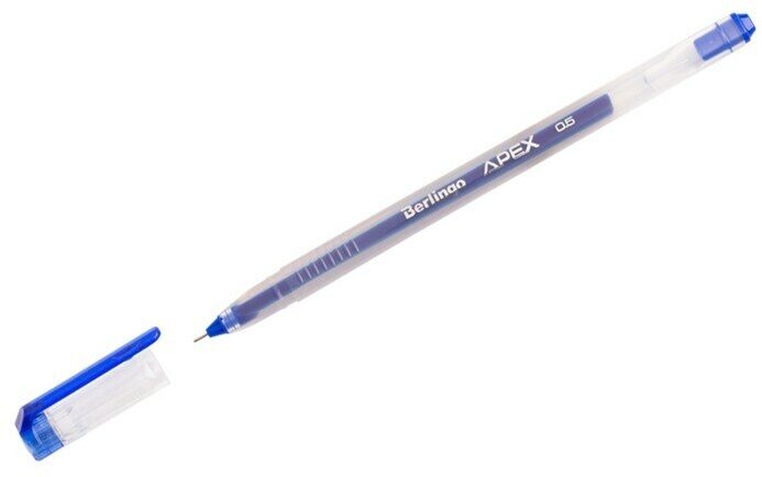 Ручка гелевая Apex, чернила синие, узел 05 мм, длина письма – 800 м, одноразовая 50 шт