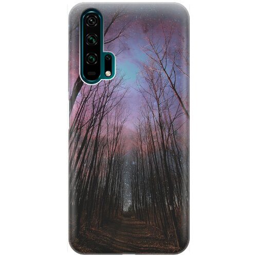 фото Ультратонкий силиконовый чехол-накладка для honor 20 pro с принтом "тропа и звездное небо" gosso