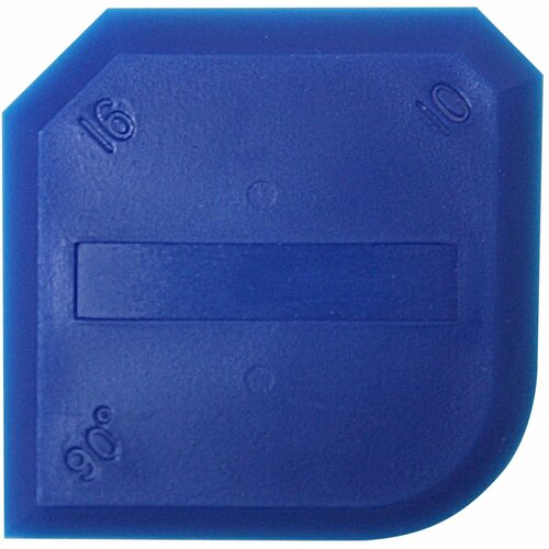 Шпатель 57x57 см для нанесения герметика с прямым углом скосами для швов 10 и 16 мм цвет синий для силиконового акрилового или полимерного герметика удаляет его излишки и выравнивает швы Инструмент незаменим для ремонтных и реставрационных работ 471₽