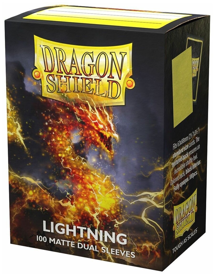 Протекторы матовые dragon shield - standard dual lightning (100 шт.)