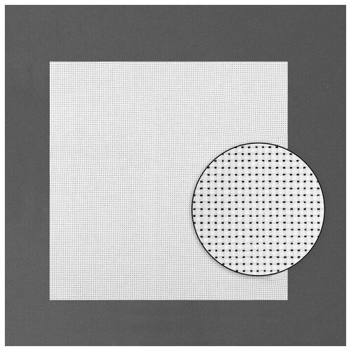 Арт Узор Канва для вышивания №14, 50 × 50 см, цвет белый канва для вышивания 14 50 × 50 см цвет белый