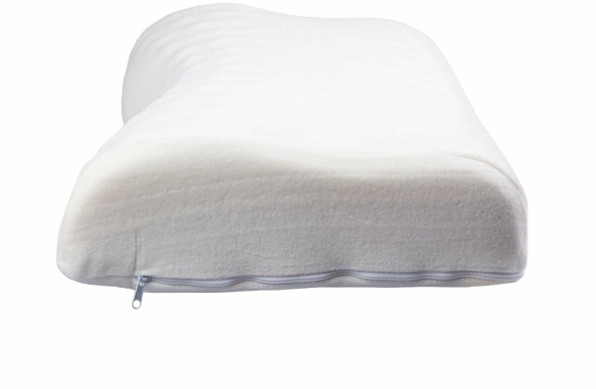 Подушка ортопедическая для сна массажная с эффектом памяти и выемкой под плечо Тривес Т.115, 51x30,5 см, высота 9,5 и 11 см - фотография № 7