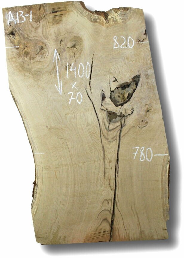 фото Слэб Дуба / Д13-1 / 70х800х1400мм / Калиброванный