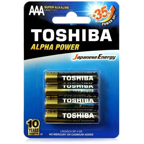 Алкалиновый элемент питания Toshiba LR03 ALPHA POWER 4456