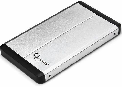 Корпус для SSD-HDD Gembird EE2-U3S-2-S 2.5 SATA до 1 Тб, алюминиевый, серебристый, чехол, usb 3.0