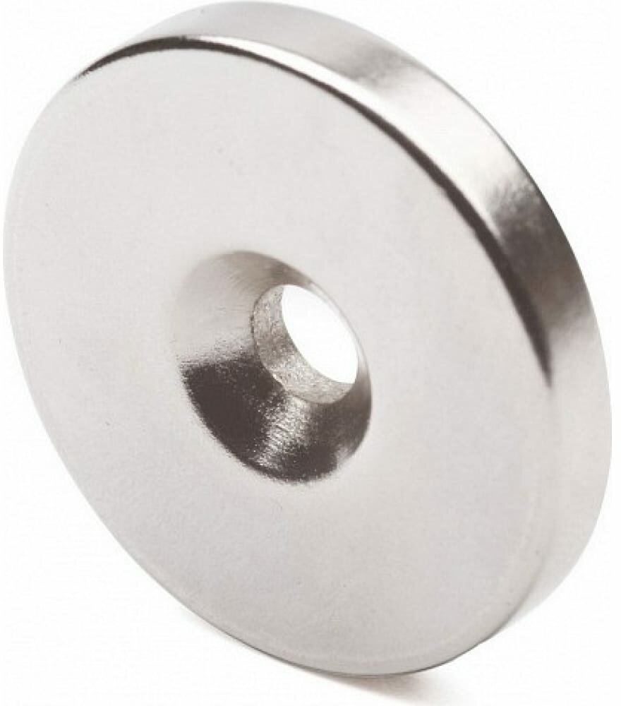 Неодимовый магнит диск 30х5 мм с зенковкой 5/10 2 шт