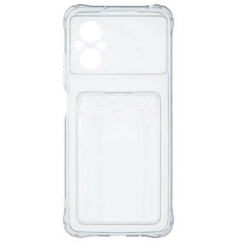Накладка силиконовая Clear Case для Poco M5 с кардхолдером прозрачная