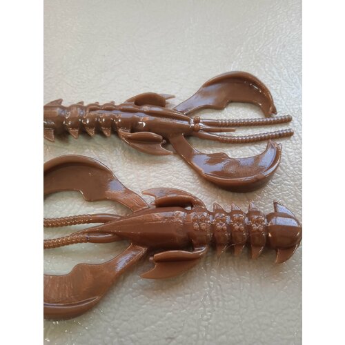 Силиконовая приманка Рак (Yabby) 80 мм, Коричневый (Brown) 5 шт. уп.