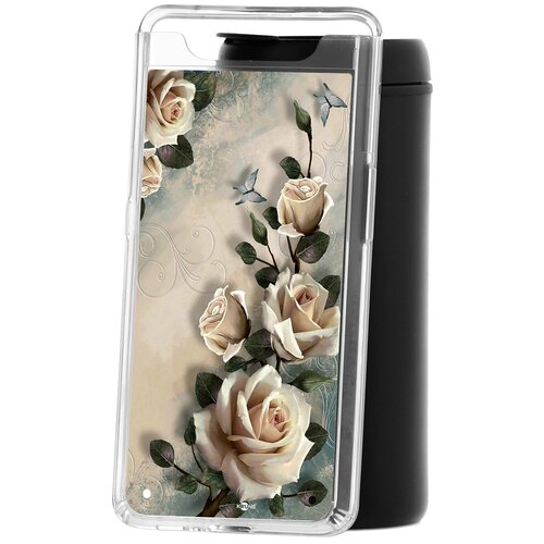фото Чехол на самсунг а80 kruche print белые розы кruче