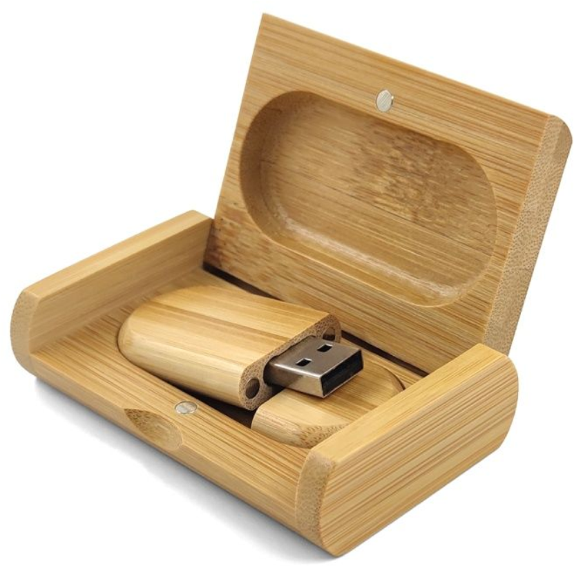 Деревянная флешка Bamboowood Карбон 32GB 2.0 в подарочной коробке