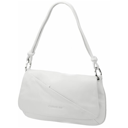 Сумка Cerruti Pocket White, 3х19 см, натуральная кожа.