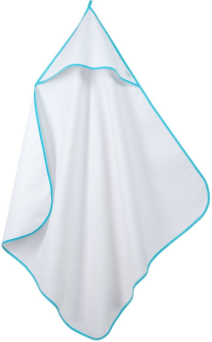 Полотенце детское с капюшоном уголок для новорожденного вафельное банное - фотография № 2