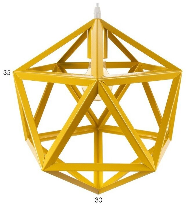 Светильник "Геометрия" E27 1х40Вт желтый 35х35х35-135 см - фотография № 2