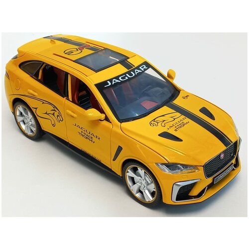 Машинка Jaguar E-Pace металлическая 1:24, свет, звук , открывается люк, складываются зеркала car trunk mat tail box anti dirty protective mat accessories for jaguar xe xf xj xjl e pace f pace i pace