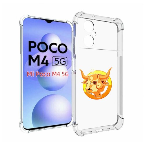 Чехол MyPads знак-зодиака-телец-6 для Xiaomi Poco M4 5G задняя-панель-накладка-бампер